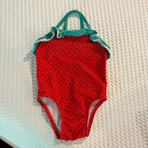 Cat & Jack Strawberry Bathing Suit 12 Mo